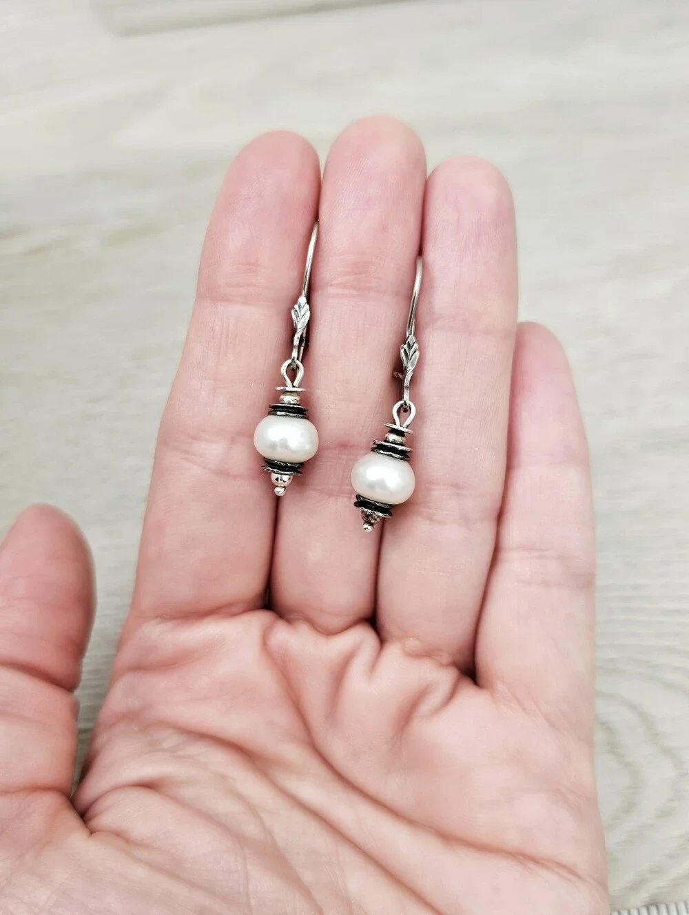 Silpada Sterling Silver Pearl 'Light The Way' Drop Earrings W0922